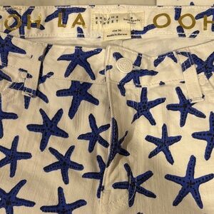 Kate Spade White and Blue Starfish Shorts